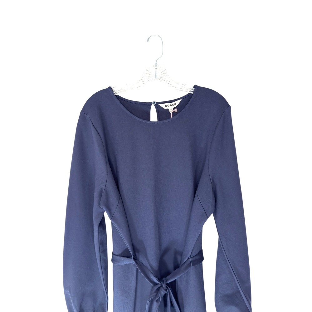 Boden Violet Ponte Jersey Shift Dress Blue Long‎ Sleeve Work Office Size 16/18 - Picture 4 of 12